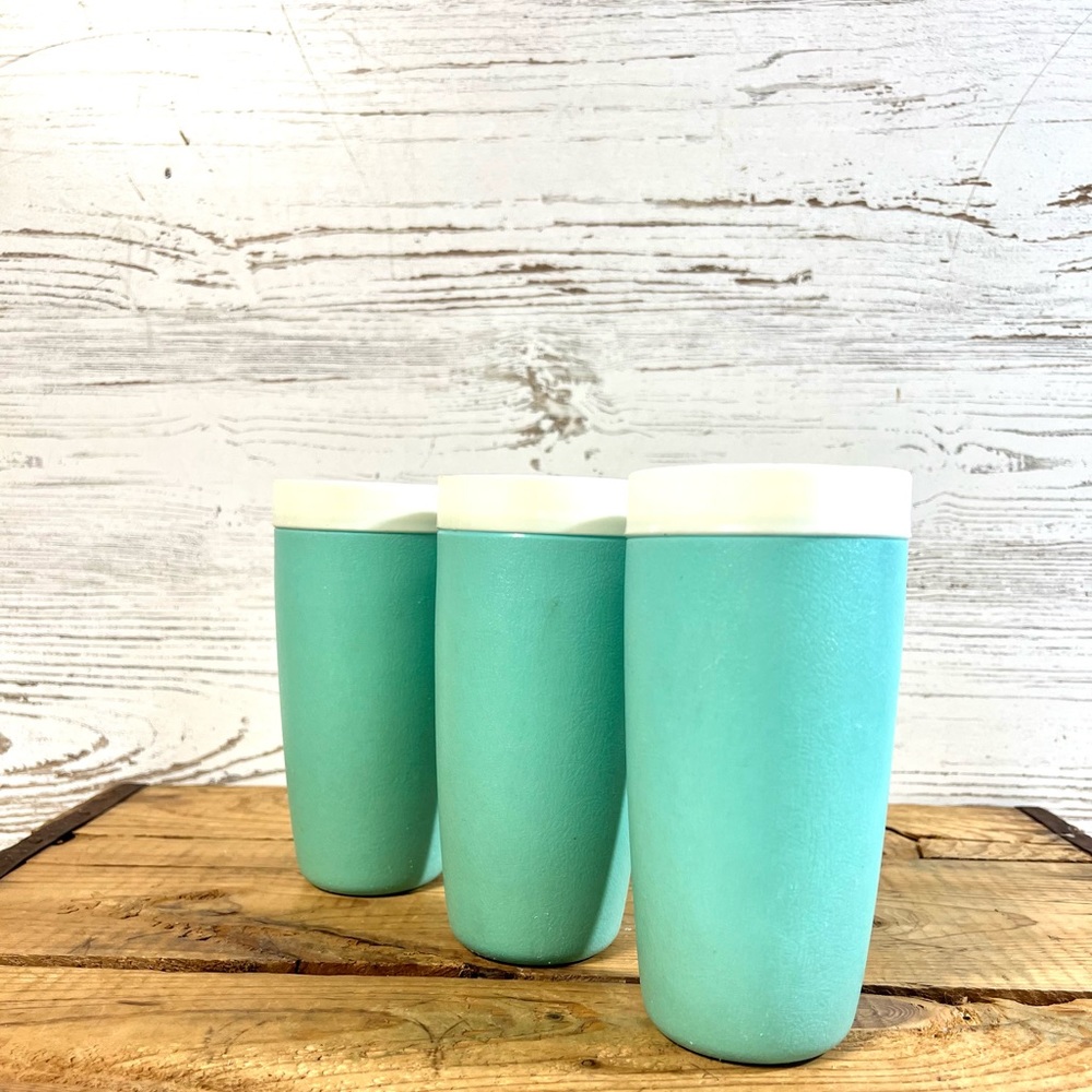 Vintage bolero therm-o-ware glasses turquoise replacement tumblers